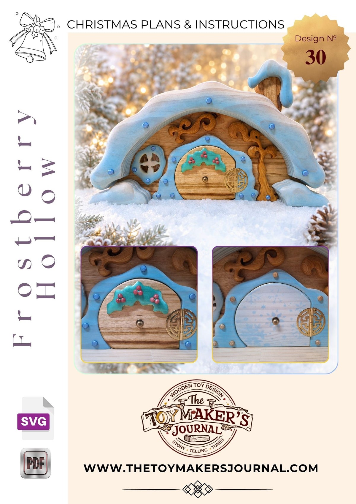 Frostberry Hollow Wooden Cottage Pattern PDF & SVG