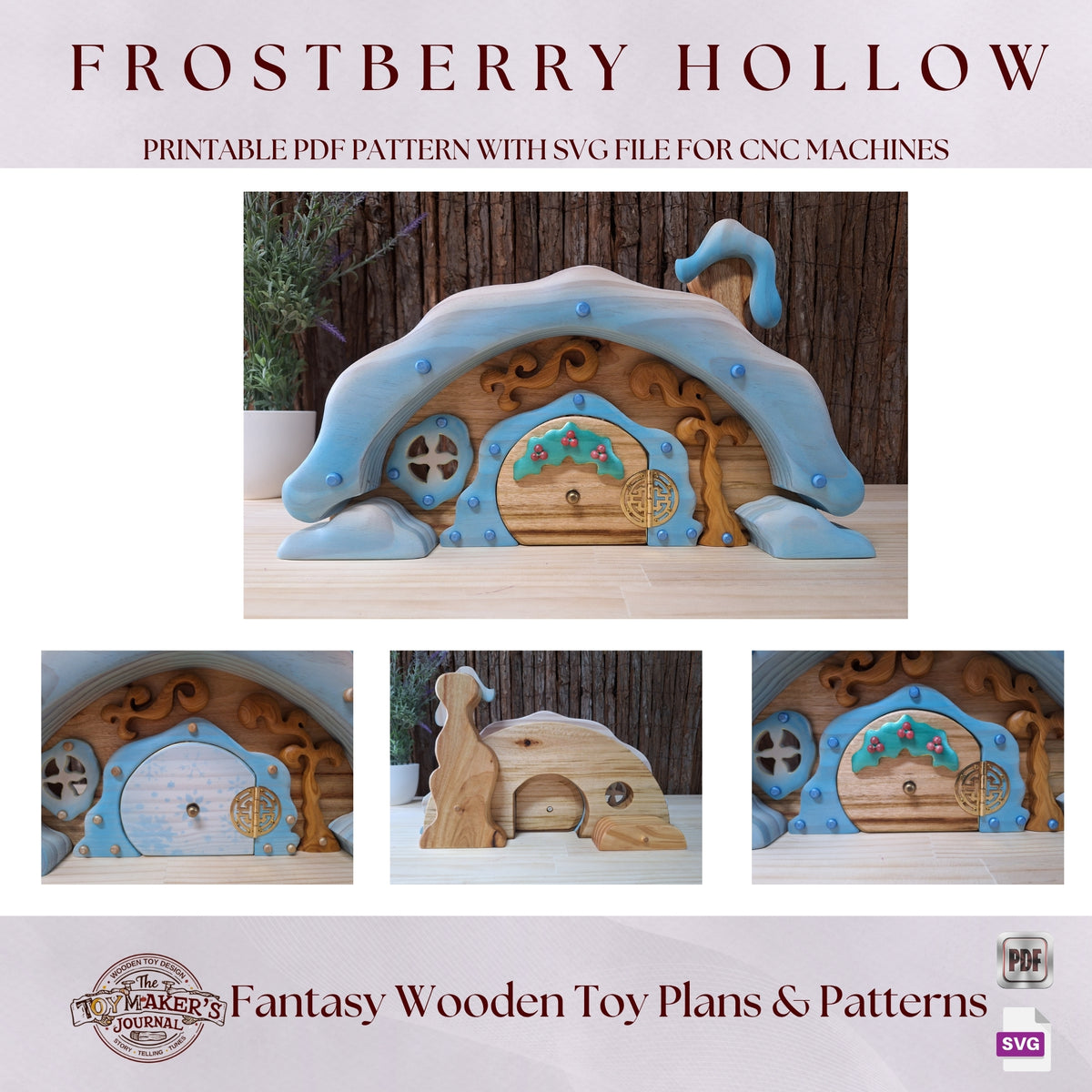 Frostberry Hollow Wooden Cottage Pattern PDF & SVG